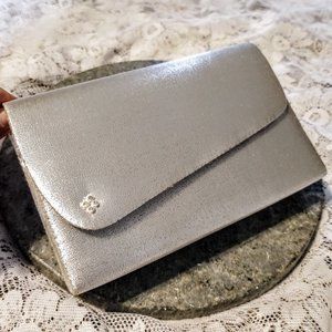 Vintage LaRegale Metallic Silver Evening Clutch